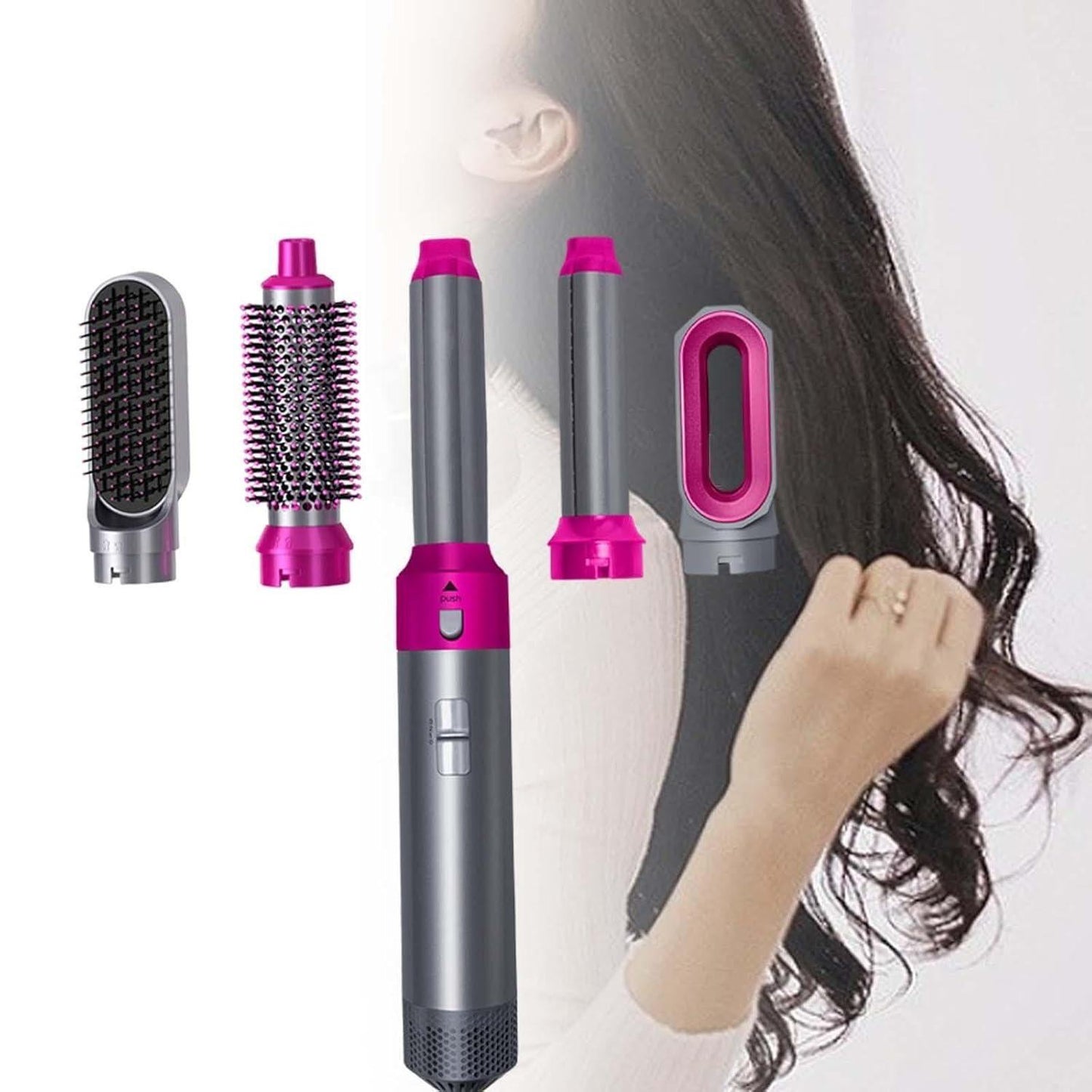 5-in-1 Hot Air Brush – Dry, Style & Curl in Minutes