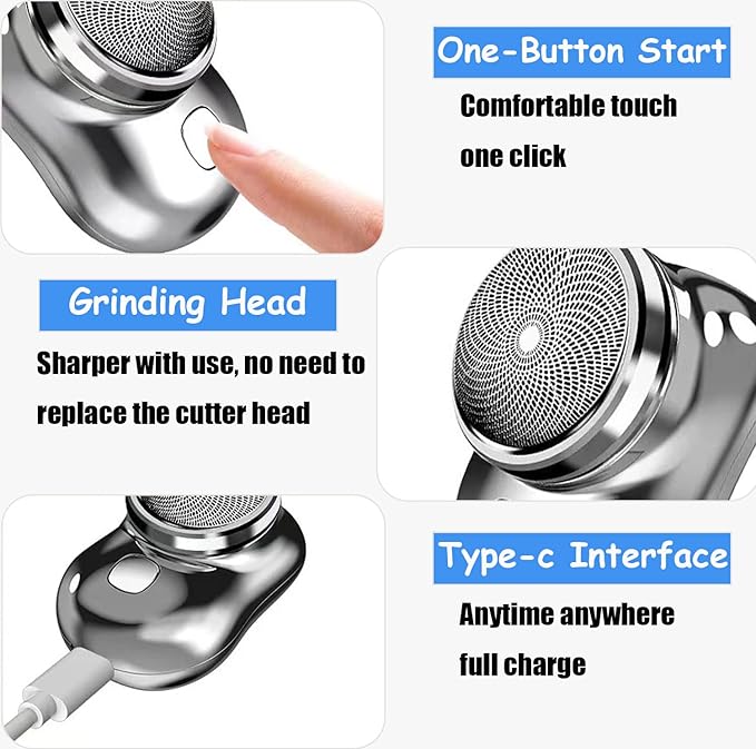 Mini Portable Electric Shaver – 15-Blade Wet & Dry