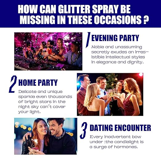 ShimmerGlow Glitter Spray – Hair & Body Party Shine Mist
