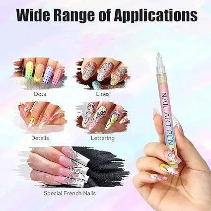 Nail Art Pens Set – 12 Vibrant Colors for Stunning Nail Designs