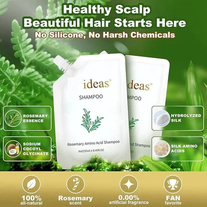🌿 Rosemary Amino Acid Shampoo – Deep Scalp Cleanse & Stronger Hair (Pack of 2)