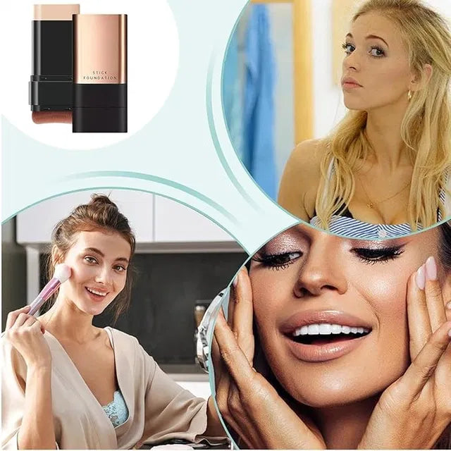 Korean 2-in-1 Glass Skin Foundation Stick – Foundation + Concealer